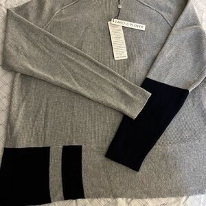 Zaket & Plover Gray and Navy Sweater NWT